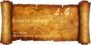 Lositz Gergő névjegykártya